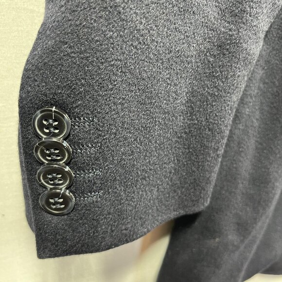 Zegna Jacket Mens 52 Large Navy Blue 100% Cashmere Sport Coat Blazer Luxury - Picture 6 of 10